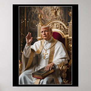 Póster Trump es gracioso, Trump es un retro cristiano en 