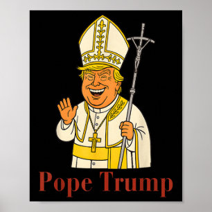 Póster Trump es gracioso, Trump es un retro cristiano en