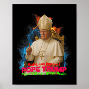 Póster Trump es gracioso, Trump es un retro cristiano en 