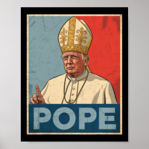 Póster Trump es gracioso, Trump es un retro cristiano en 