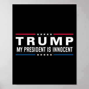 Póster Trump es inocente de hacer retroceder a Estados Un