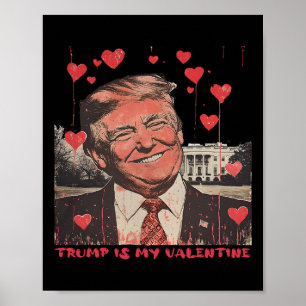 Póster Trump es mi divertido San Valentín