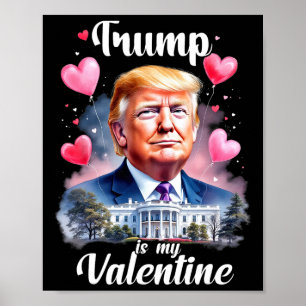 Póster Trump es mi divertido San Valentín patriótico