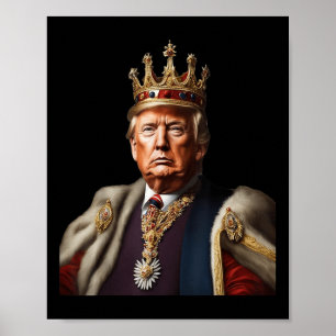 Póster Trump es Rey, larga vida al rey Pat de la bandera