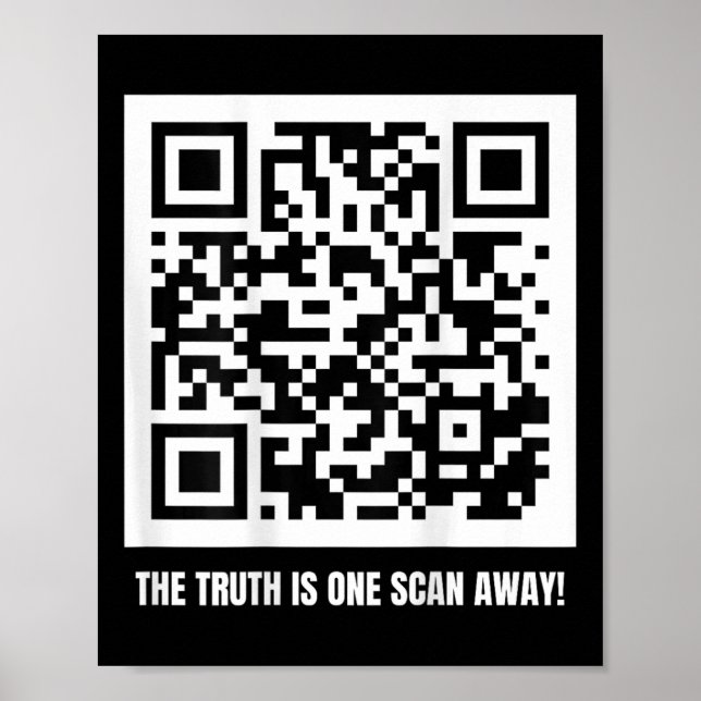 Póster Trump es tu presidente - Qr Trump Código (Frente)