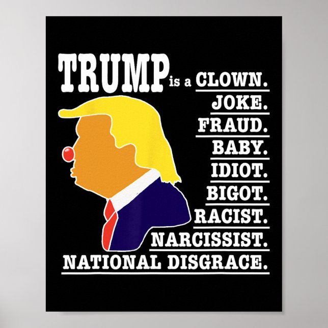 Póster Trump Es Un Payaso  (Frente)