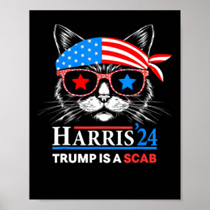Póster Trump Es Una Mujer Gato De Vote Harris Vheimer