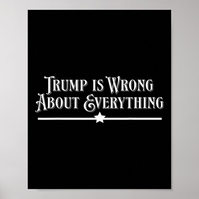 Póster Trump Está Equivocado En Todo  (Frente)