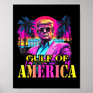 Póster Trump Estados Unidos Presidente del Golfo de Méxic