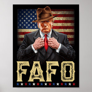 Póster Trump Fafo De Alrededor Encuentra Patriótico De Ba