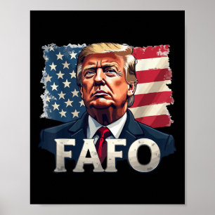 Póster Trump Fafo descubre la vendimia de la bandera esta