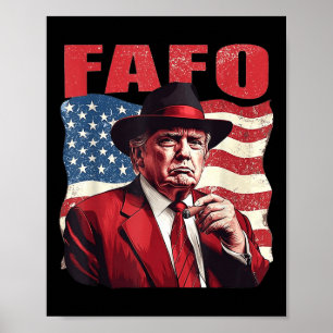 Póster Trump Fafo Funny Fafo Trump Bandera estadounidense