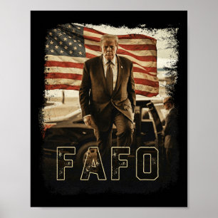 Póster Trump Fafo Vintage Presidente Trump 2026