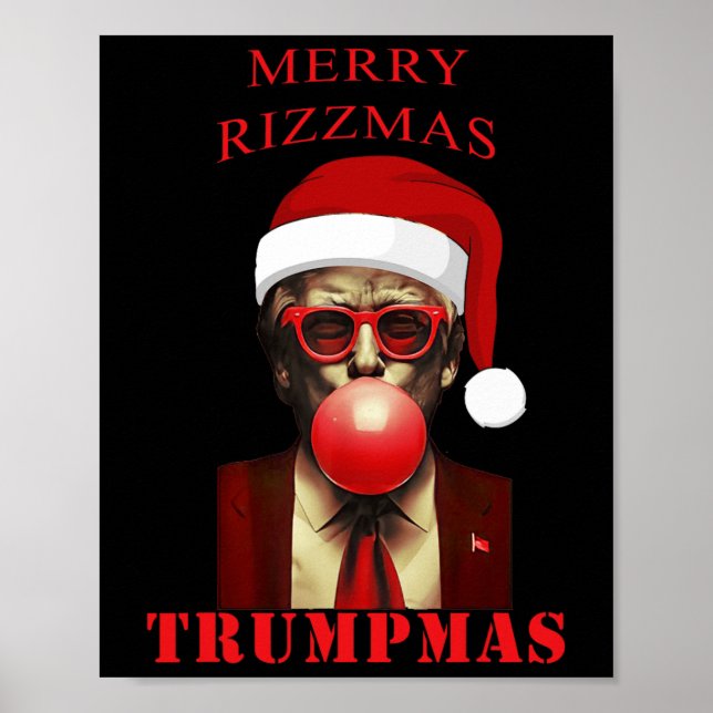 Póster Trump Feliz Navidad Trump Navidades graciosos Bubb (Frente)