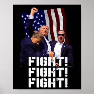 Póster Trump Fight Fight Fight