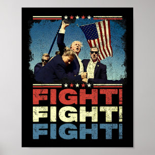 Póster Trump Fight Fight Fight