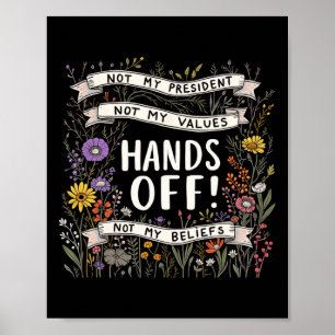 Póster Trump, floral, no resiste mi presidente a favor