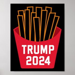 Póster Trump Fries franceses 2024 Trump 2024