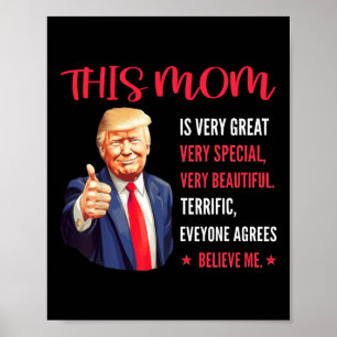 Póster Trump Funny cita el día de la madre: esta mamá es 