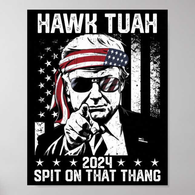 Póster Trump Funny Hawk Tush Esparce A Ese Thang (Frente)