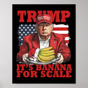 Póster Trump: Funny Trump, su estrella de la banana (a es