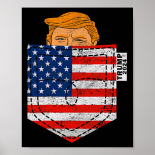 Póster Trump ganó el 47° presidente Trump en su bolsillo