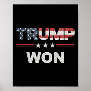 Póster Trump Ganó La Bandera Estadounidense El 4 De Julio