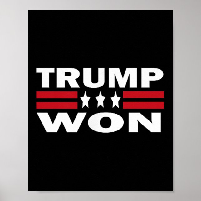 Póster Trump ganó la gestión de desperdicios de Trump (Frente)