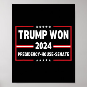 Póster Trump ganó la presidencia en 2024