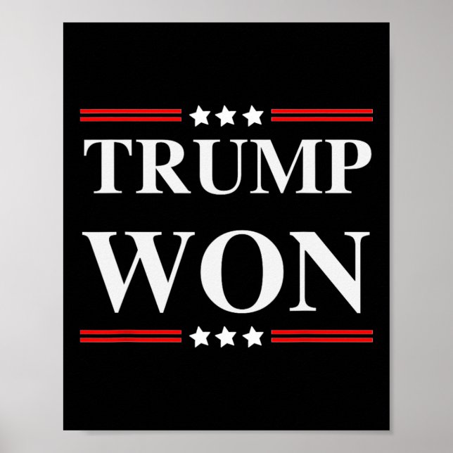 Póster Trump ganó las elecciones de 2020 (Frente)
