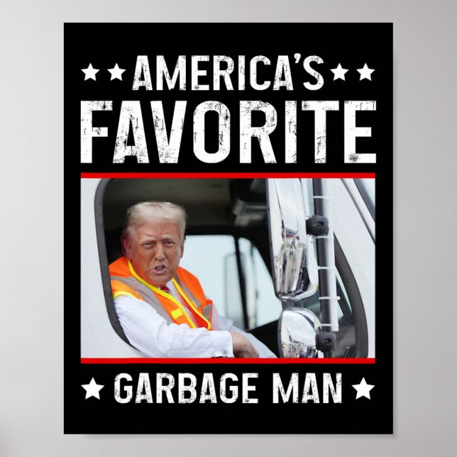 Póster Trump Garge Tru, el hombre de jardín favorito de E (Frente)