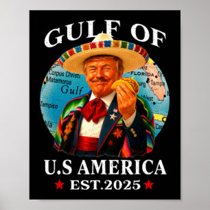 Póster Trump Golfo De Estados Unidos Desde 2025 México Tr