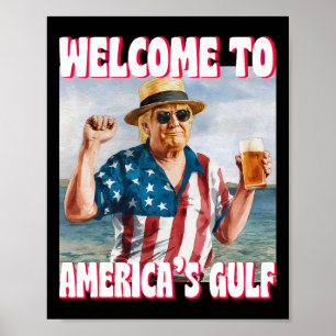 Póster Trump Golfo De Estados Unidos Divertido Golfo De M