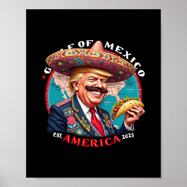 Póster Trump Golfo De México Est América 2025  (Frente)