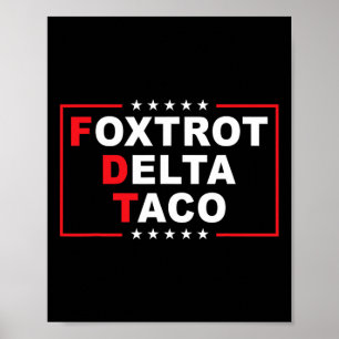 Póster Trump gracioso en el Delta del Taco de Foxtrot sie