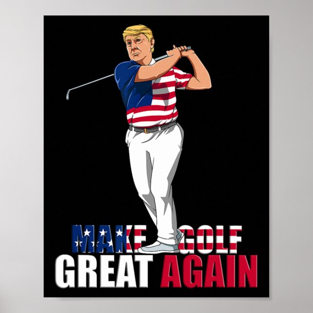 Póster Trump - Gracioso regalo de golf (Frente)