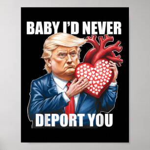 Póster Trump Humor Bebé Nunca Te Deportaría Gracioso