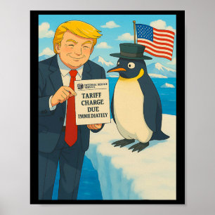 Póster Trump impone aranceles a la política de los animal