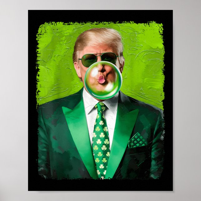 Póster Trump infla burbuja (Frente)