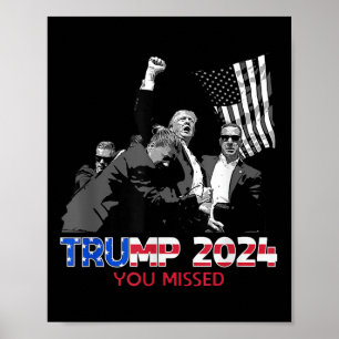 Póster Trump infundió sangre al carnicero de oídos sangri