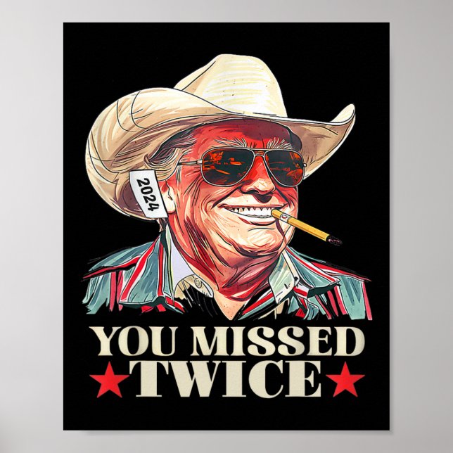 Póster Trump Intento de Inación Trump 2024 que perdiste d (Frente)
