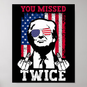 Póster Trump Intento de Inación Trump 2024 que perdiste d