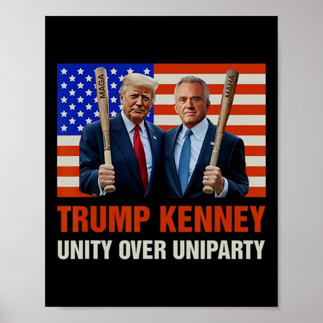 Póster Trump Kennedy Unity frente a Uniparty 2024 (Frente)