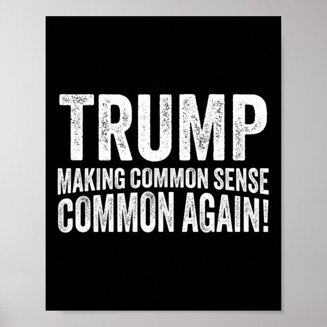Póster Trump Making Common Sense Common Again!  (Frente)