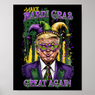 Póster Trump Mardi Gras 2025 vuelve a hacer grande al Mar