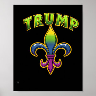Póster Trump Mardis Gras