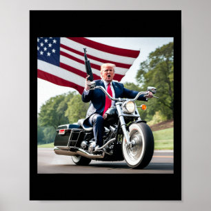 Póster Trump Motociclista Malo 