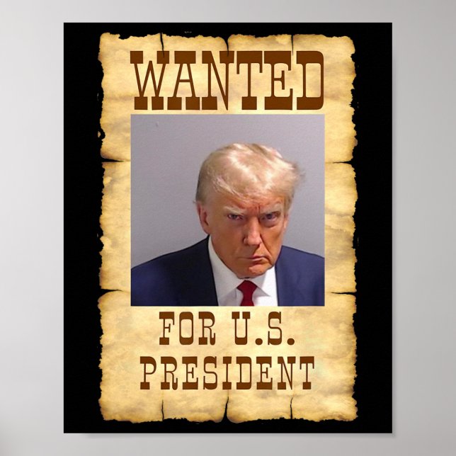Póster Trump Mug Shot Se Quiere Para Los Ee.Uu. President (Frente)