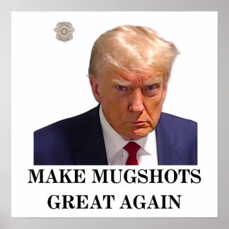 Póster Trump Mugshot Poster - Hacer las vacunas grandes d