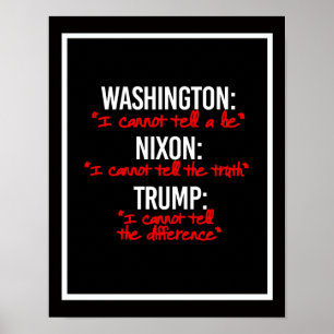 Póster TRUMP - No puedo decir la diferencia en la verdad